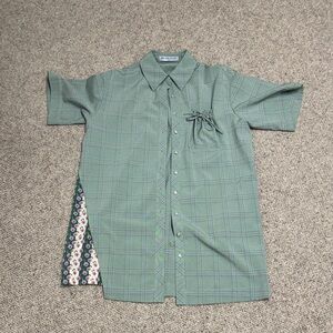 Stylish Green Checkered Women's Mini Dress